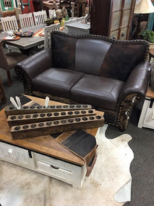 Cattleman Brindle/Blk Oak Loveseat