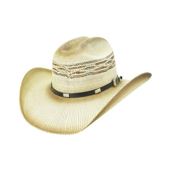 Buster Cattleman Fine Braided Peppered Straw Vented Leather