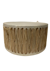 Rawhide Drum Coffee Table