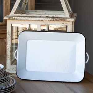 Farmhouse Enamel Rectangle Tray