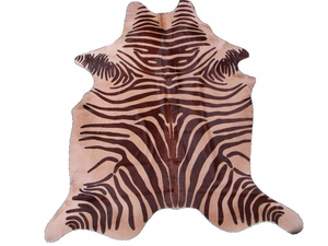 Exotic "Zebra" Cowhide Rug