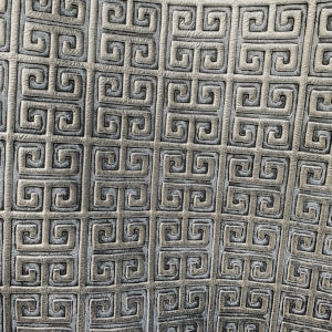 Greek Key Silver Denim