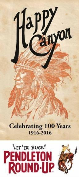 Official 2016 Happy Canyon Centennial Poster Print w/Wooden Frame & Glass