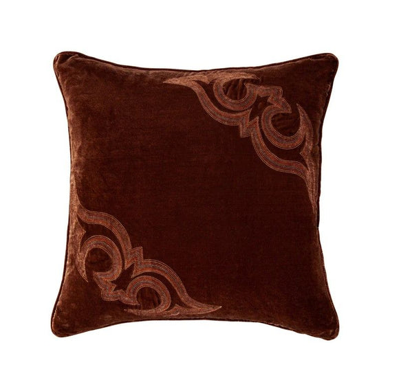 Stella Boot Stitched Faux Silk Velvet Pillow