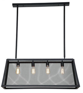 Luminaire Wire Mesh 4 Light Matte Black Chandelier