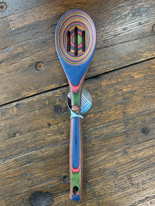 Rainbow Pakka Wood Mini Slotted Spoon