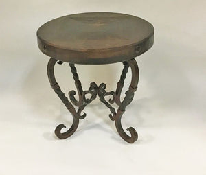 Round Twist Iron End Table