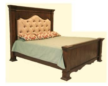 Queen Terra Dark Upholstered Bed