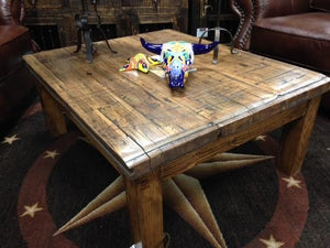 Cowboy Railroad Car Flooring Coffee Table