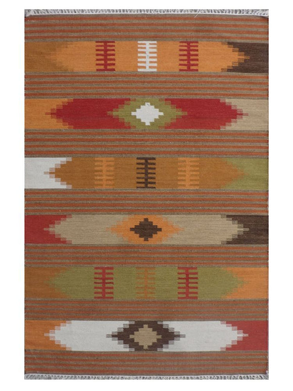 New Kilim 3X5 Rug Arrow Stripe