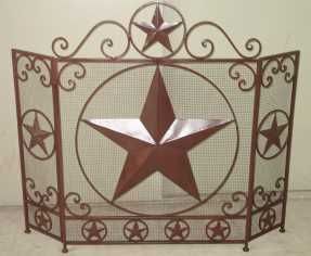 Metal Firescreen With Star