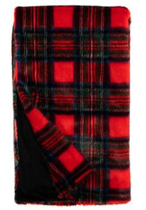 Red Plaid Holiday Collection Throw