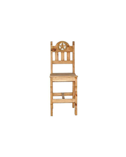 Barstool 26"Open Star Wood