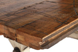 Reclaimed Railroad Floor Table with All Thread (Standard)