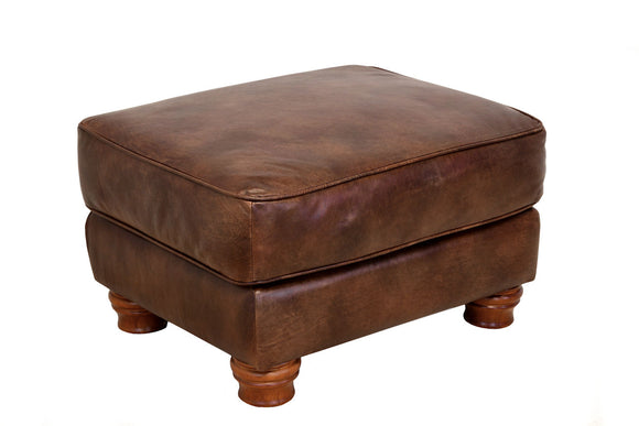 Rustic Rust Ottoman