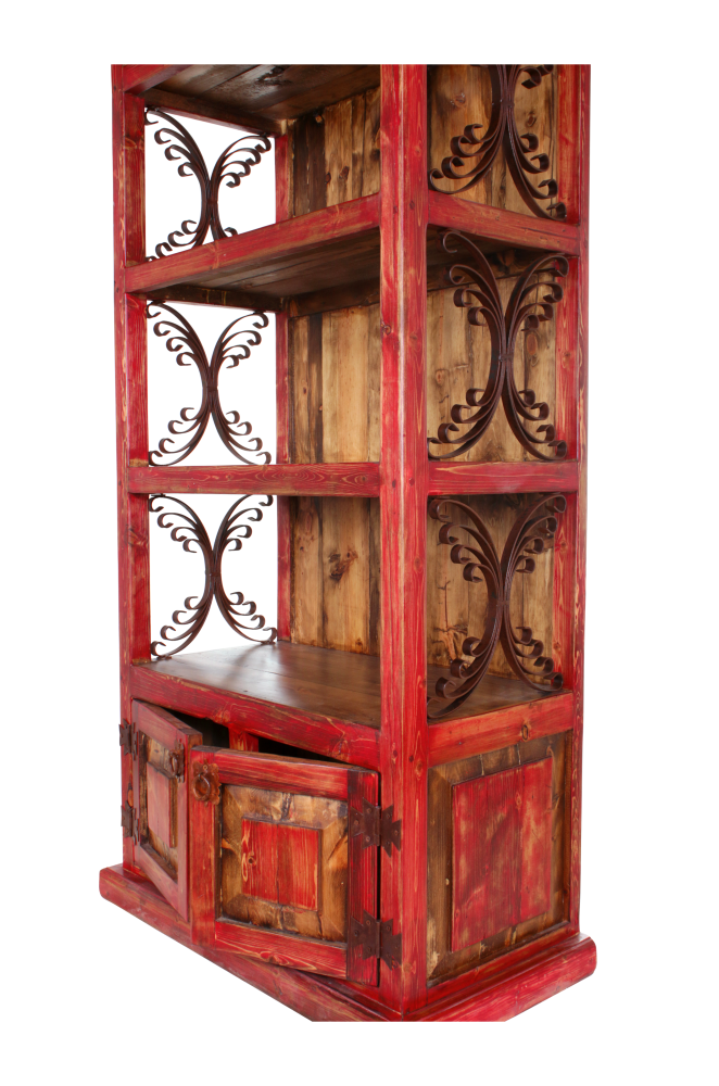 Iron Scroll Bookcase
