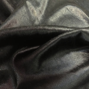 Solid Black Cowhide