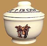 Boots & Saddle Sugar Bowl With Lid