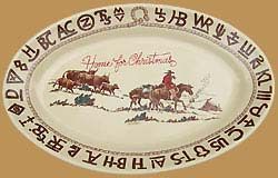 Christmas Pattern Oval Platter