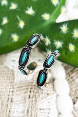 Turquoise Roby Hoop Earrings