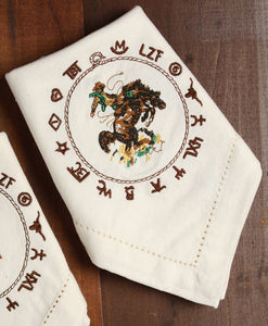 Set Of 4 Bronco Napkins