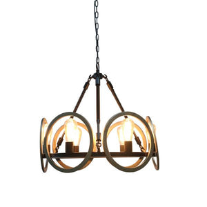 6 Light Industrial Chandelier In Oil Rubbed Bronze