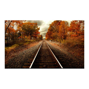 Glass Autumn Rails Painting