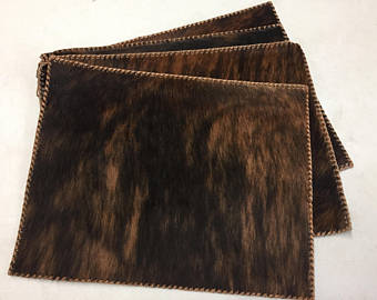 Dark Brindle Cowhide Placemat