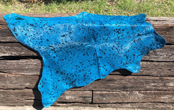 Acid Wash Calf Skin (Turquoise)